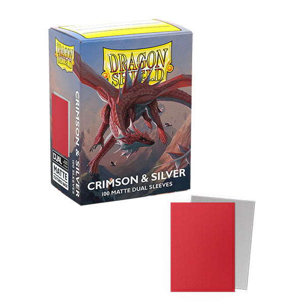 Dragon Shield: Crimson & Silver Dual Matte (100)