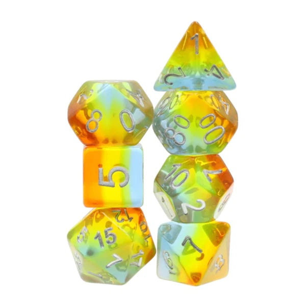 Foam Brain Games: Yellow Aurora RPG Dice Set