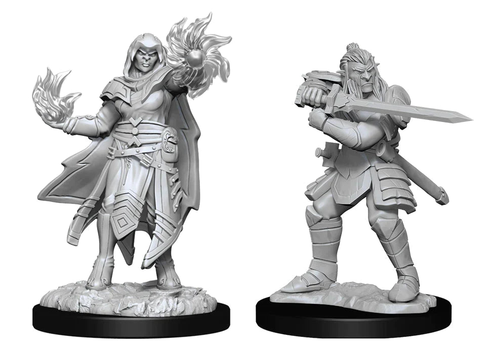 D&D Nolzur's Marvelous Miniatures: Hobgoblin Fighter (Male) & Hobgoblin Wizard (Female)