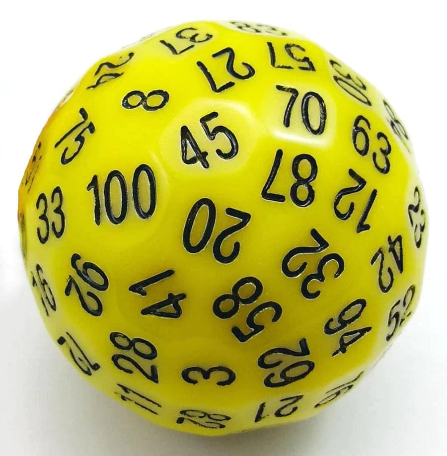 Foam Brain Games: 100 Sided Die - Yellow