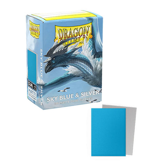 Dragon Shield: Sky Blue & Silver Dual Matte (100)
