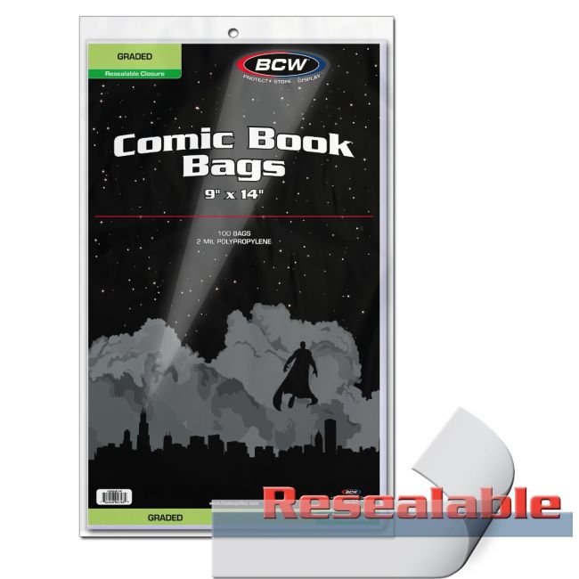 Resealable Graded Comic Book Bag