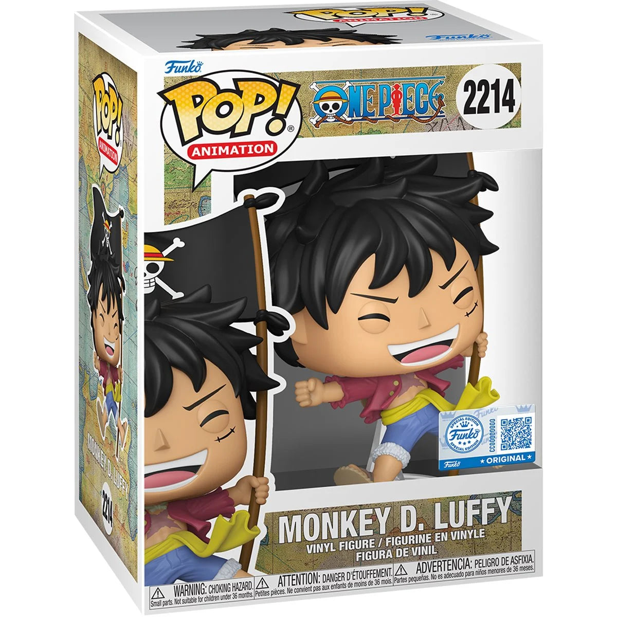 Funko Pop One Piece Monkey D. Luffy with Flag Vinyl Figure (#2214)