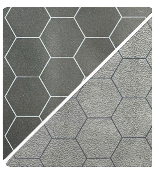 Battlemat: 1in Reversible Black-Grey Hexes (23.5in x 26in Playing Surface)