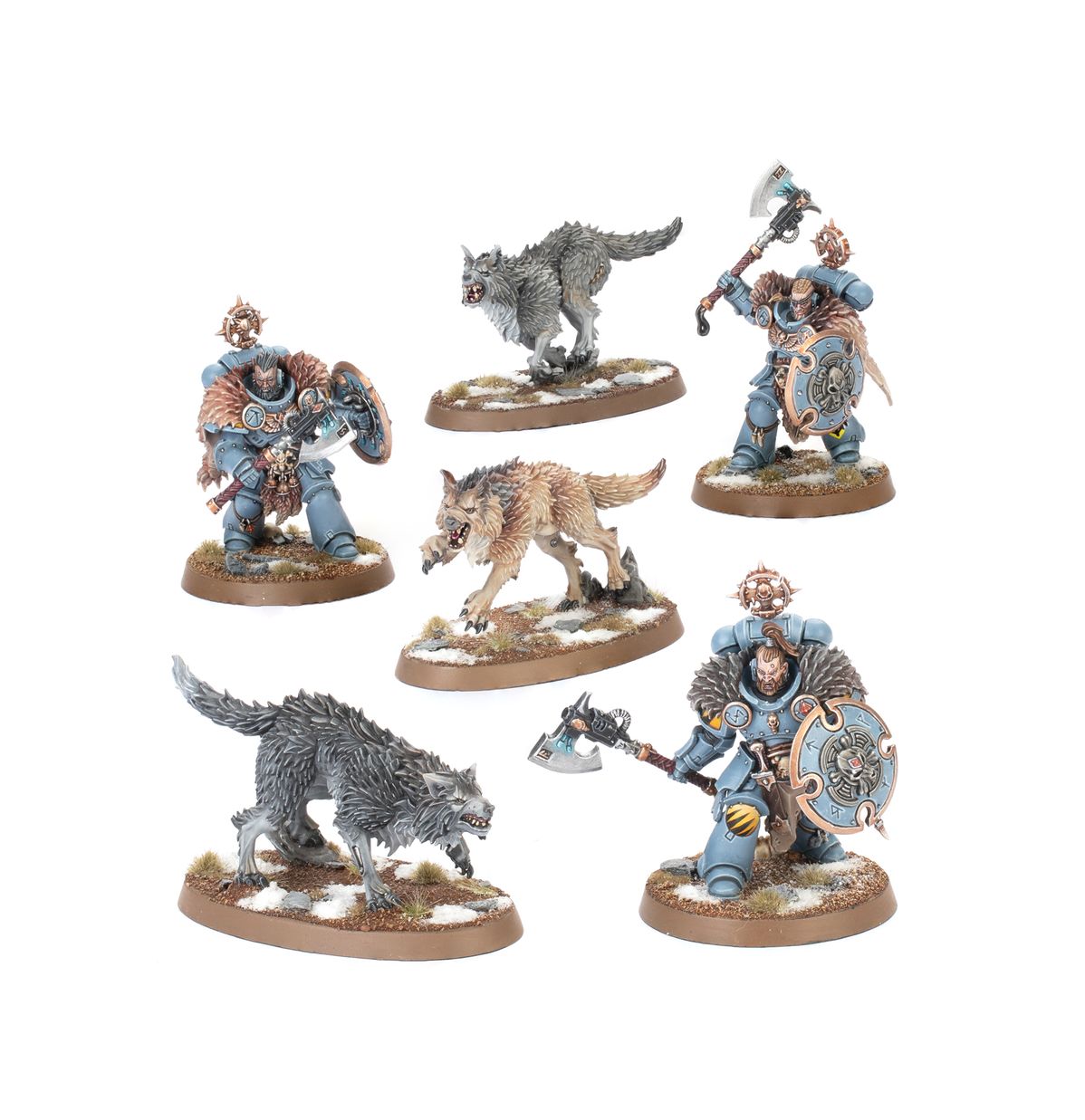 40K: Space Wolves Wolf Guard Headtakers