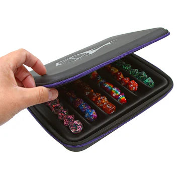 Forged 6-Row Zip-Close Dice Box & Storage Case (Blue)