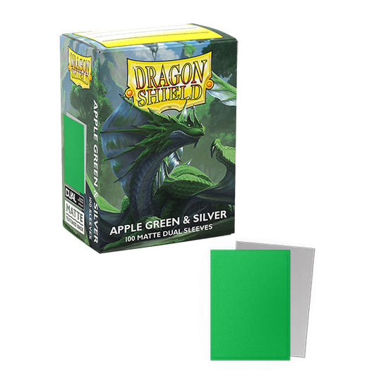 Dragon Shield: Apple Green & Silver Dual Matte (100)