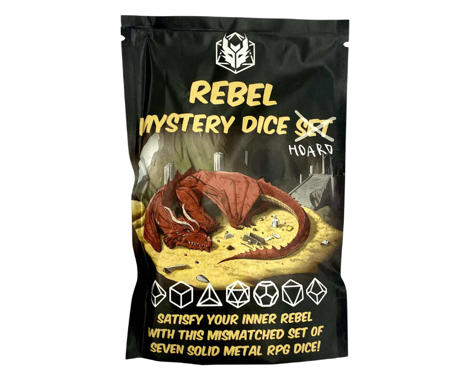 Rebel Mystery Dice Hoard - Non-Matching Solid Metal Dice Set