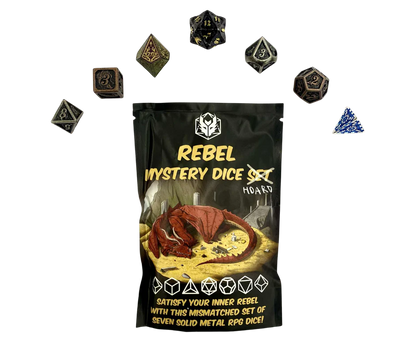 Rebel Mystery Dice Hoard - Non-Matching Solid Metal Dice Set