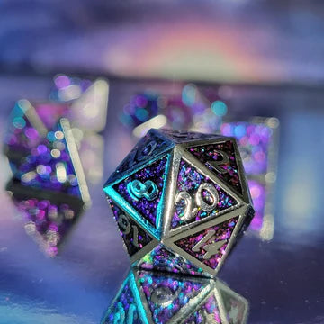 Mini Holodeck 2 Metal RPG Dice Set
