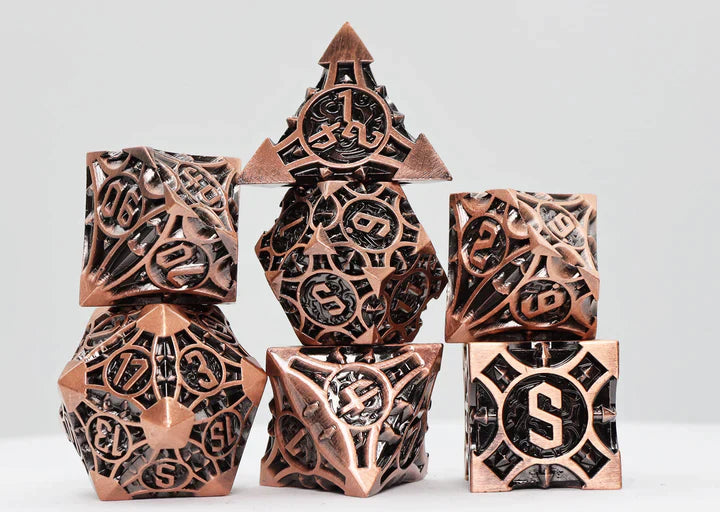 Foam Brain Games: Copper Arrow Metal RPG Dice Set