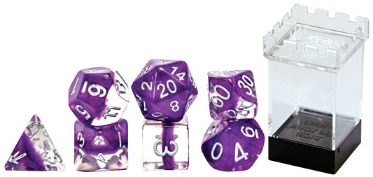 Neutron Dice: Violet (7 Polyhedral Dice Set)