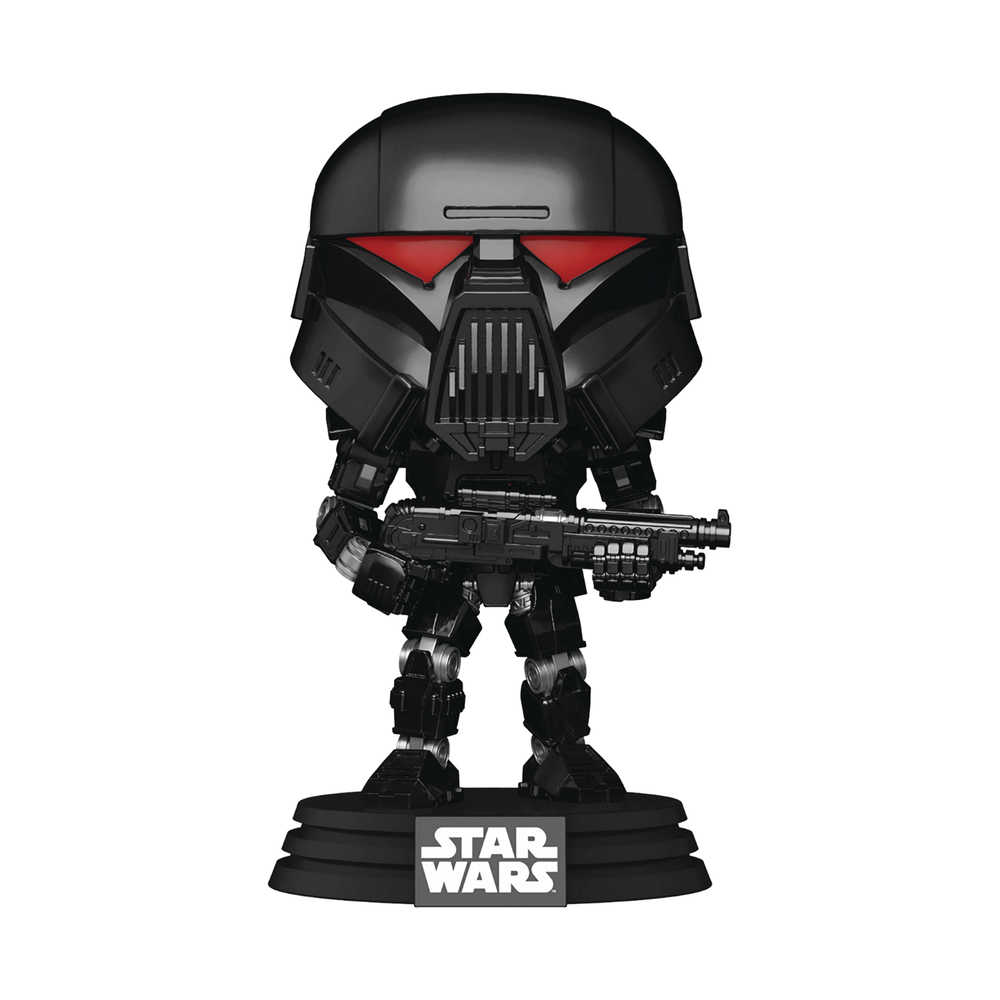 Pop Star Wars Mandalorian Dark Trooper Battle Vinyl Figure