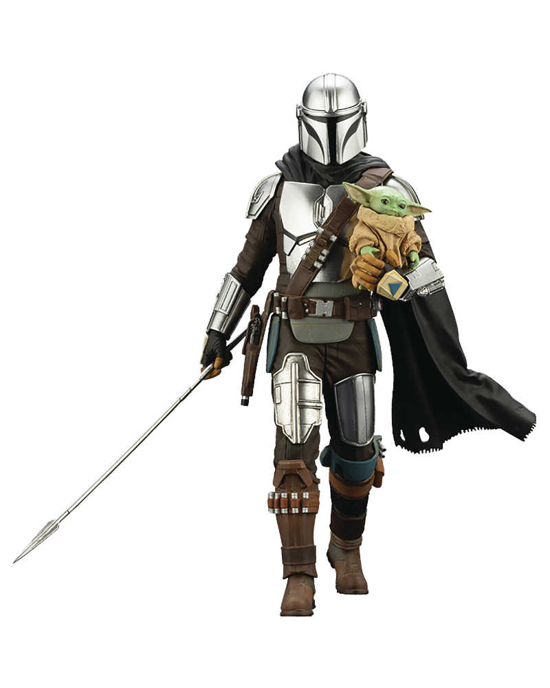 Mandalorian & Grogu with Beskar Staff Artfx PVC Statue  (