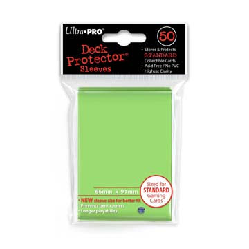 Standard Size Deck Protector: Light Green (DISPLAY 12)