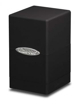 Satin Tower Deck Box: Black