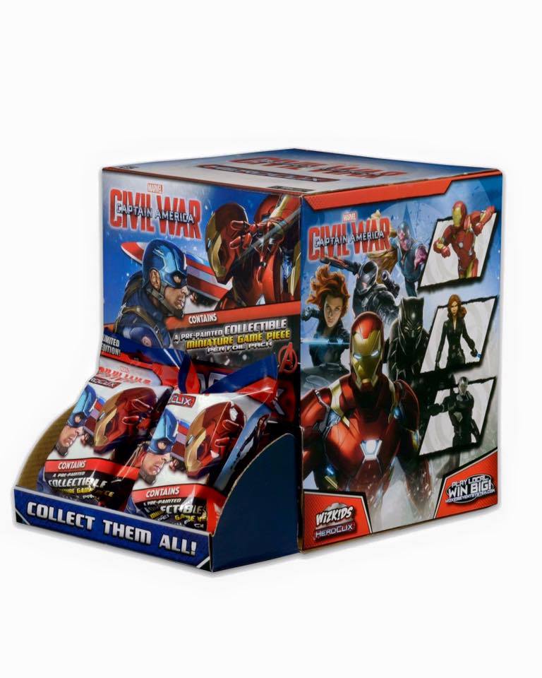 Marvel HeroClix: Captain America Civil War Movie Gravity Feed Display (24)