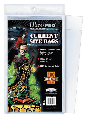 Comic Bags: Current Size 6-7/8in x 10.5in