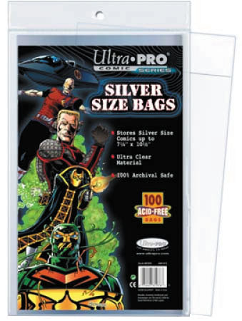 Comic Bags: Silver Size 7.25in x 10-3/8in