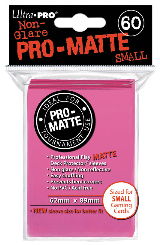 Pro-Matte Small Deck Protectors: Bright Pink (60)