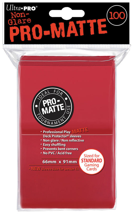 Pro-Matte Standard Deck Protectors: Red (100)