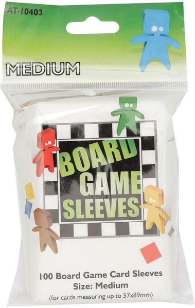 Medium Board Game Sleeves 57mm x 89mm (100) (DISPLAY 10)