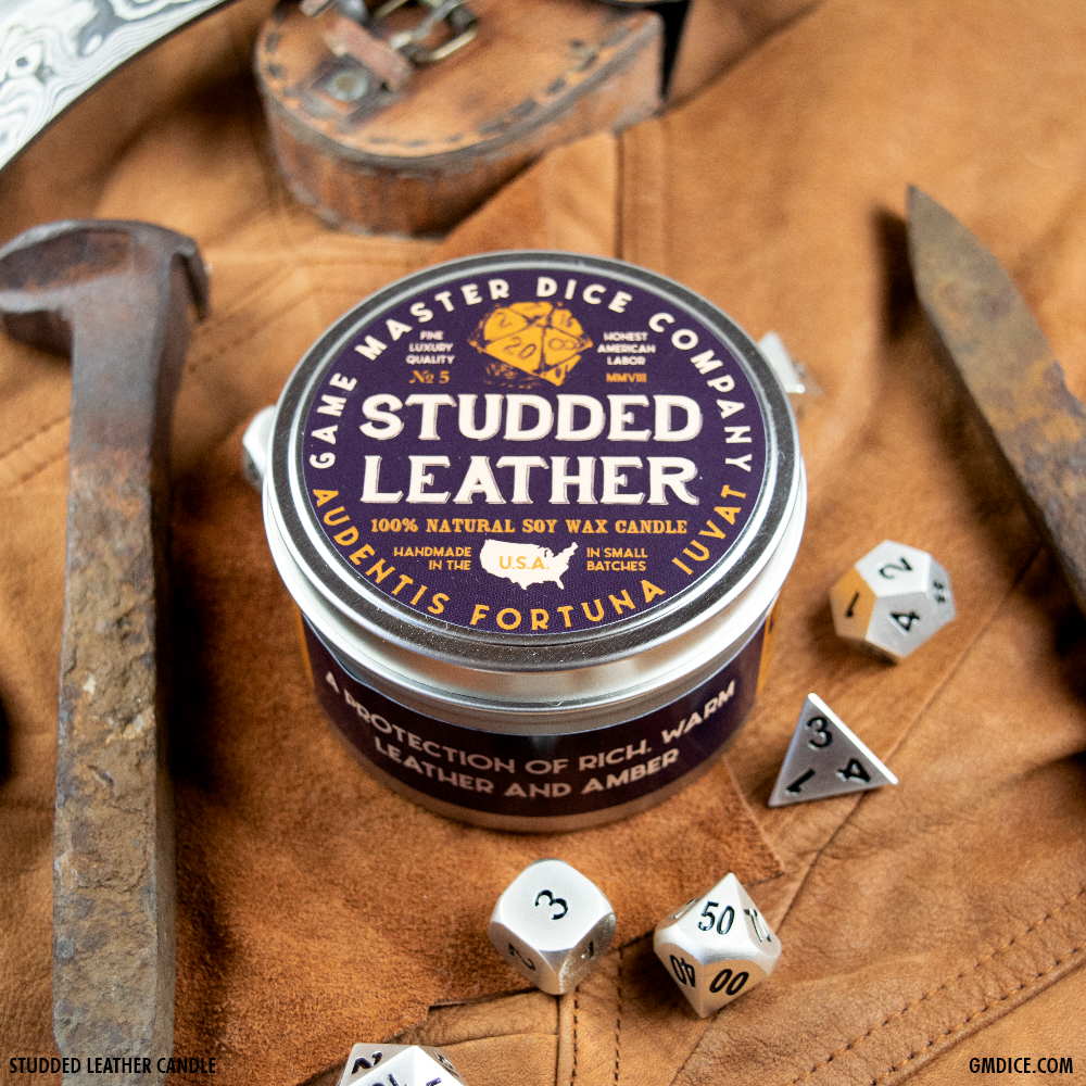 Studded Leather Gaming Candle