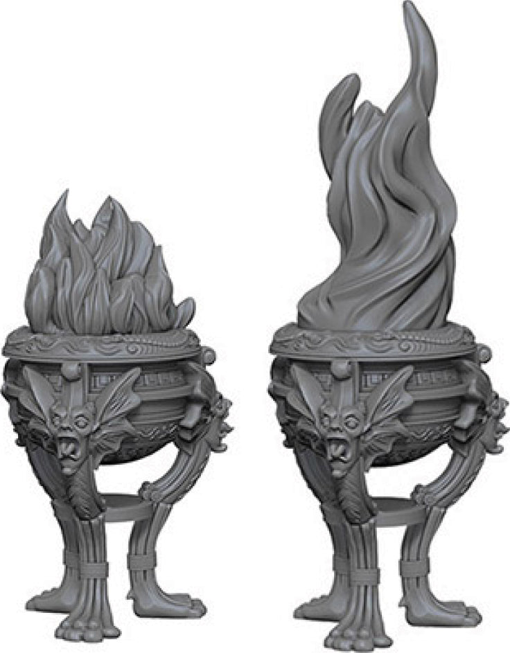 WizKids Deep Cuts Unpainted Miniatures: W4 Braziers