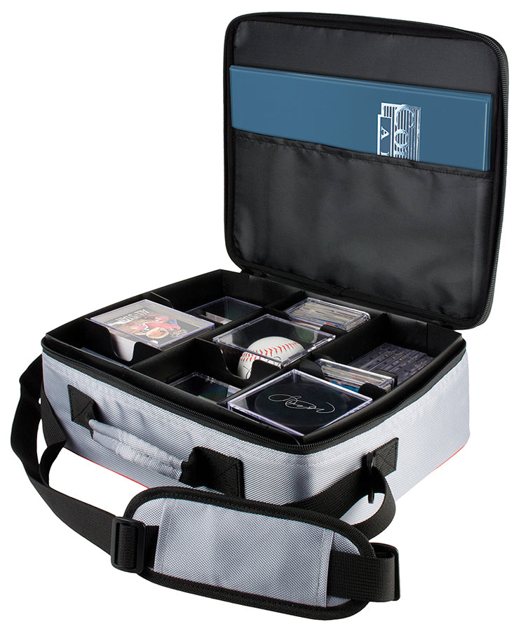 Collectors Deluxe Carrying Case: Silver with Red Trim