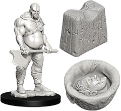 WizKids Deep Cuts Unpainted Miniatures: W6 Executioner & Chopping Block