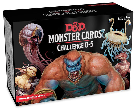 Dungeons and Dragons RPG: Monster Cards - Challenge 0-5 Deck (268 cards)