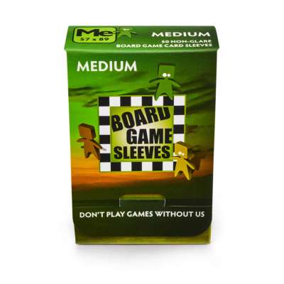 No Glare Medium Board Game Sleeves 57x89mm (50) (DISPLAY 10)