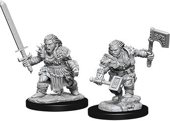 Pathfinder Deep Cuts Unpainted Miniatures: W8 Dwarf Female Barbarian