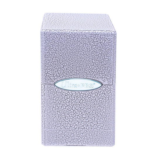 Satin Tower Deck Box: Ivory Crackle