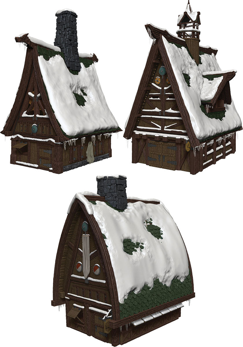 Dungeons & Dragons Fantasy Miniatures: Icons of the Realms Icewind Dale: Rime of the Frostmaiden - Ten Towns Papercraft Set