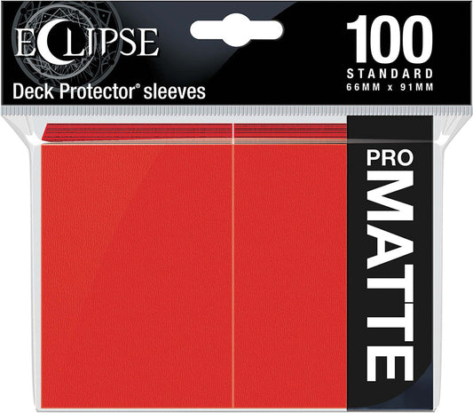 Eclipse Matte Standard Sleeves: Apple Red (100)