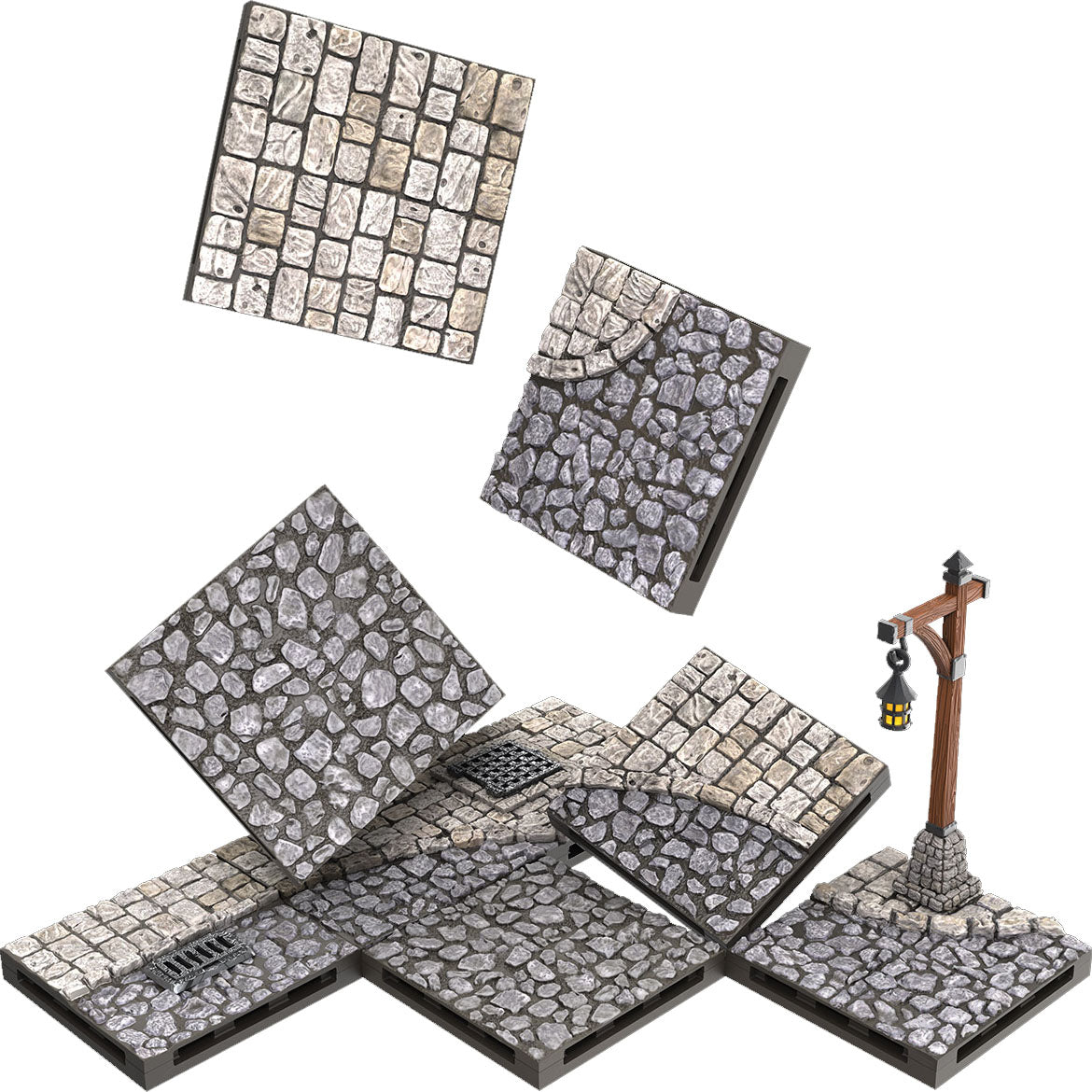 WarLock Tiles: Town & Village - Town Square