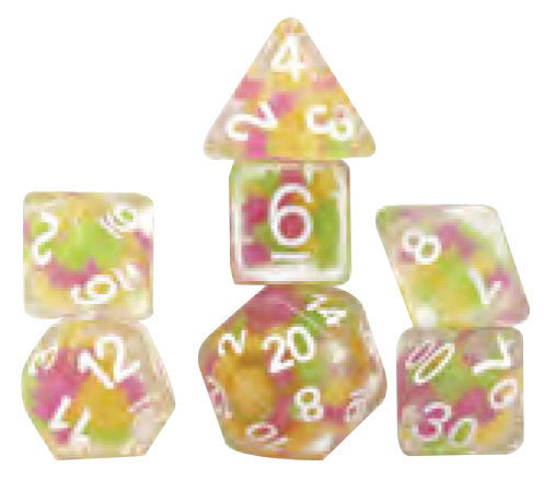 RPG Dice Set (7): Melon Ball Glowworm