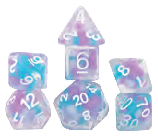 RPG Dice Set (7): Cotton Candy Glowworm