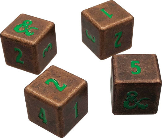 Dungeons & Dragons RPG: Heavy Metal Copper and Green D6 Dice Set