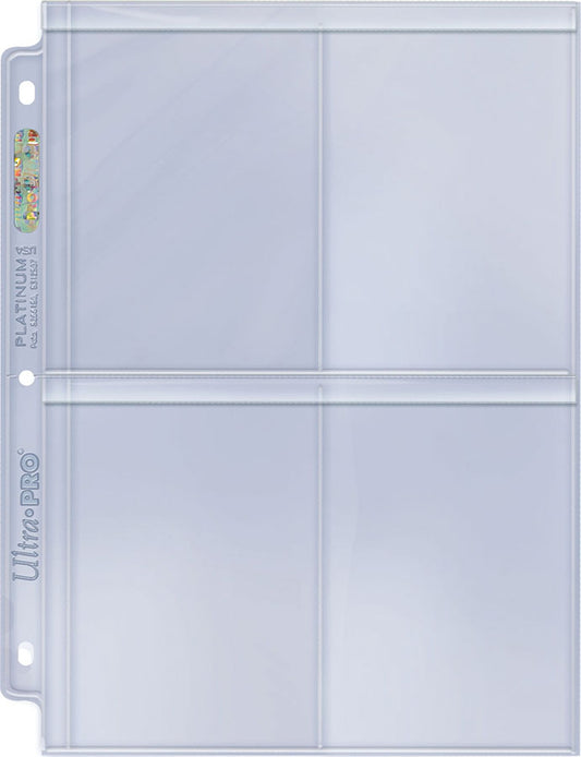 4-Pocket Secure Platinum Page for Toploaders Display (100)