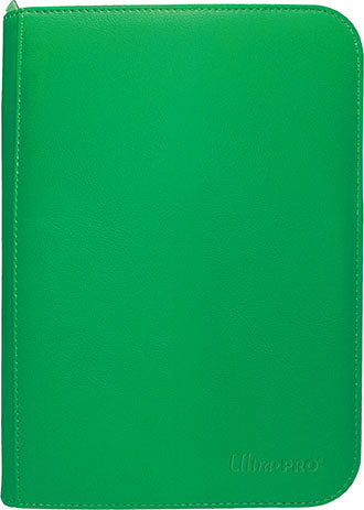 Vivid 4-Pocket Zippered PRO-Binder: Green