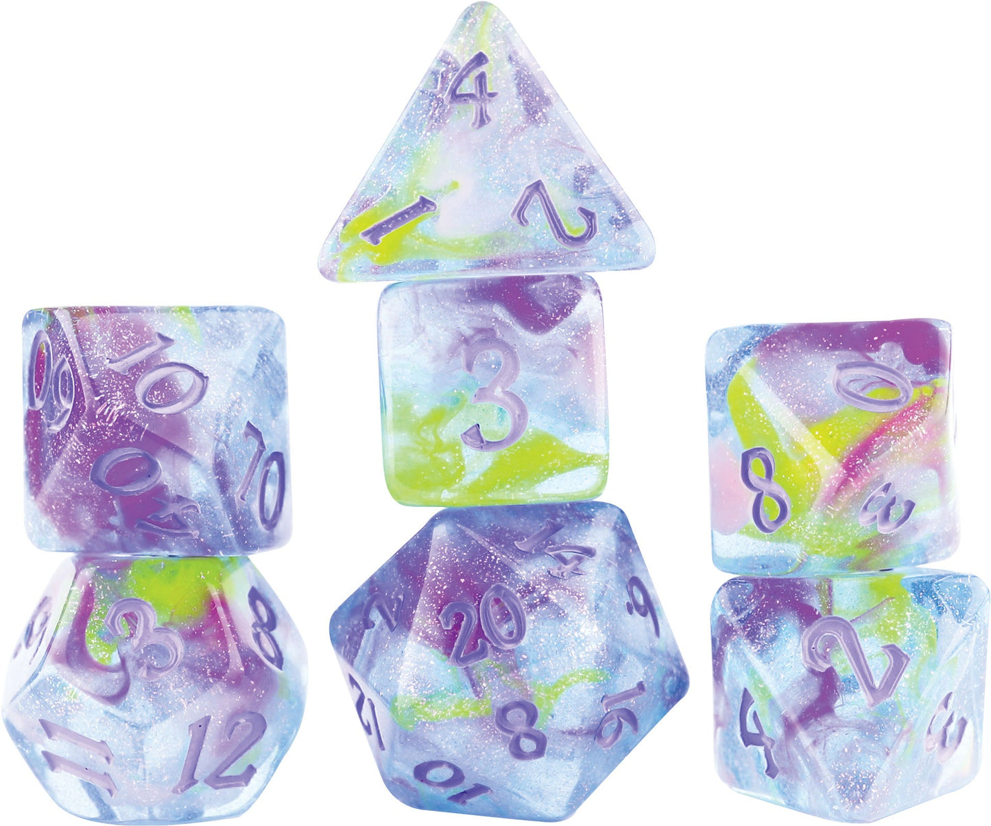 RPG Dice Set (7): Watercolors