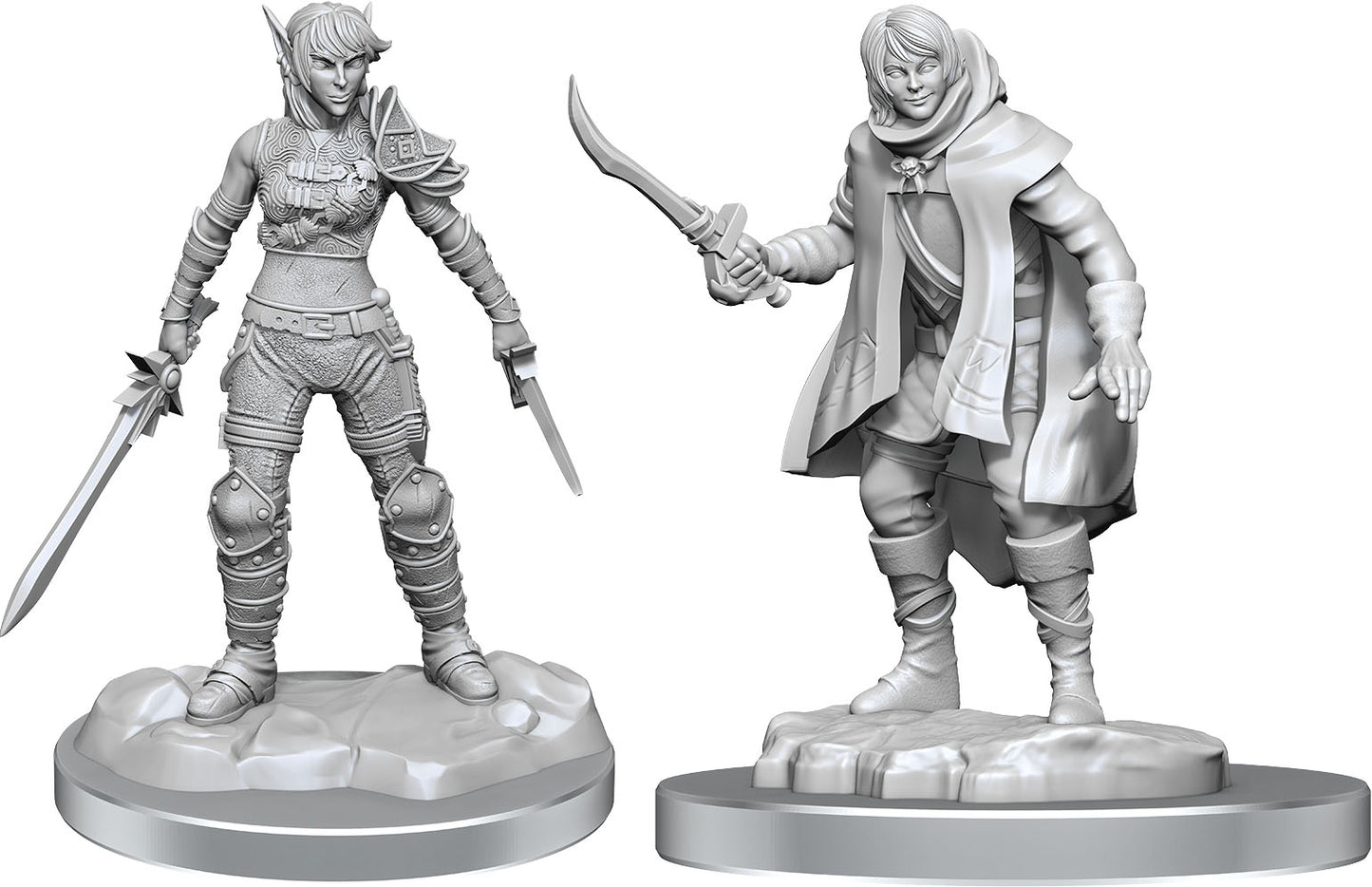 Dungeons & Dragons: Nolzur's Marvelous Unpainted Miniatures - W19 Elf Rogue & Half-Elf Rogue Protg