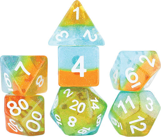 RPG Dice Set (7): Celestial - Ocean Dusk