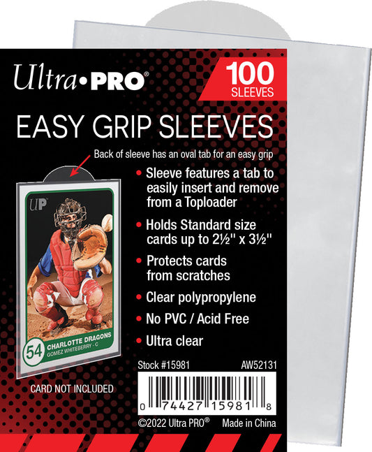 Toploader: 2-1/2" X 3-1/2" Easy Grip Sleeves (100)