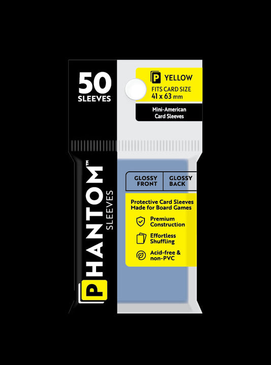 Phantom Sleeves: "Yellow Size" (41mm x 63mm) - Gloss/Gloss (50)