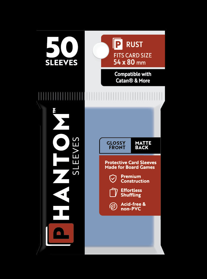 Phantom Sleeves: "Rust Size" (54mm x 80mm) - Gloss/Matte (50)