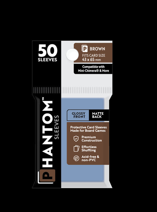 Phantom Sleeves: "Brown Size" (43mm x 65mm) - Gloss/Matte (50)