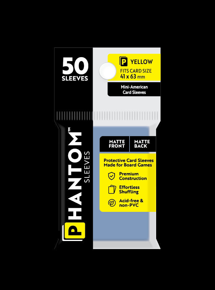 Phantom Sleeves: "Yellow Size" (41mm x 63mm) - Matte/Matte (50)